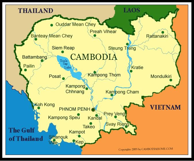map of cambodian genocide. Map of Cambodia